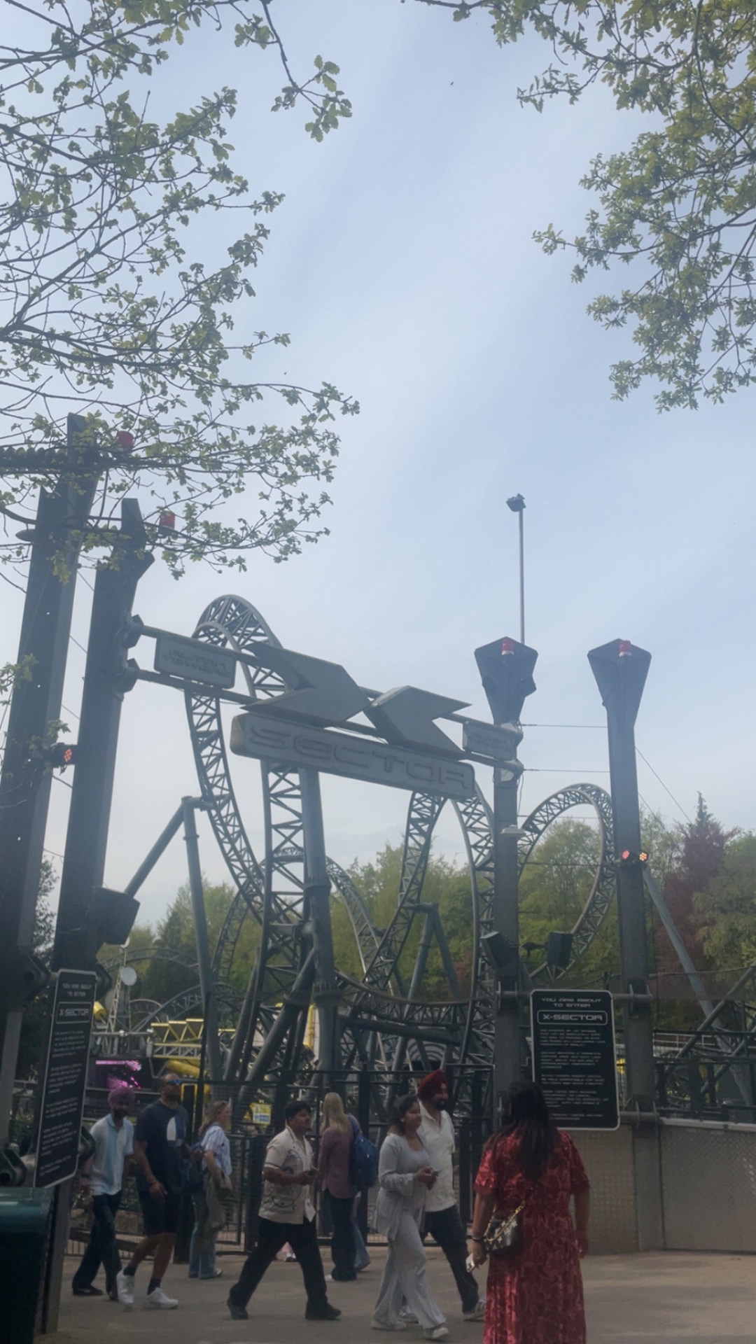 The X-Sector entrance at Alton Towers with The Smiler behind