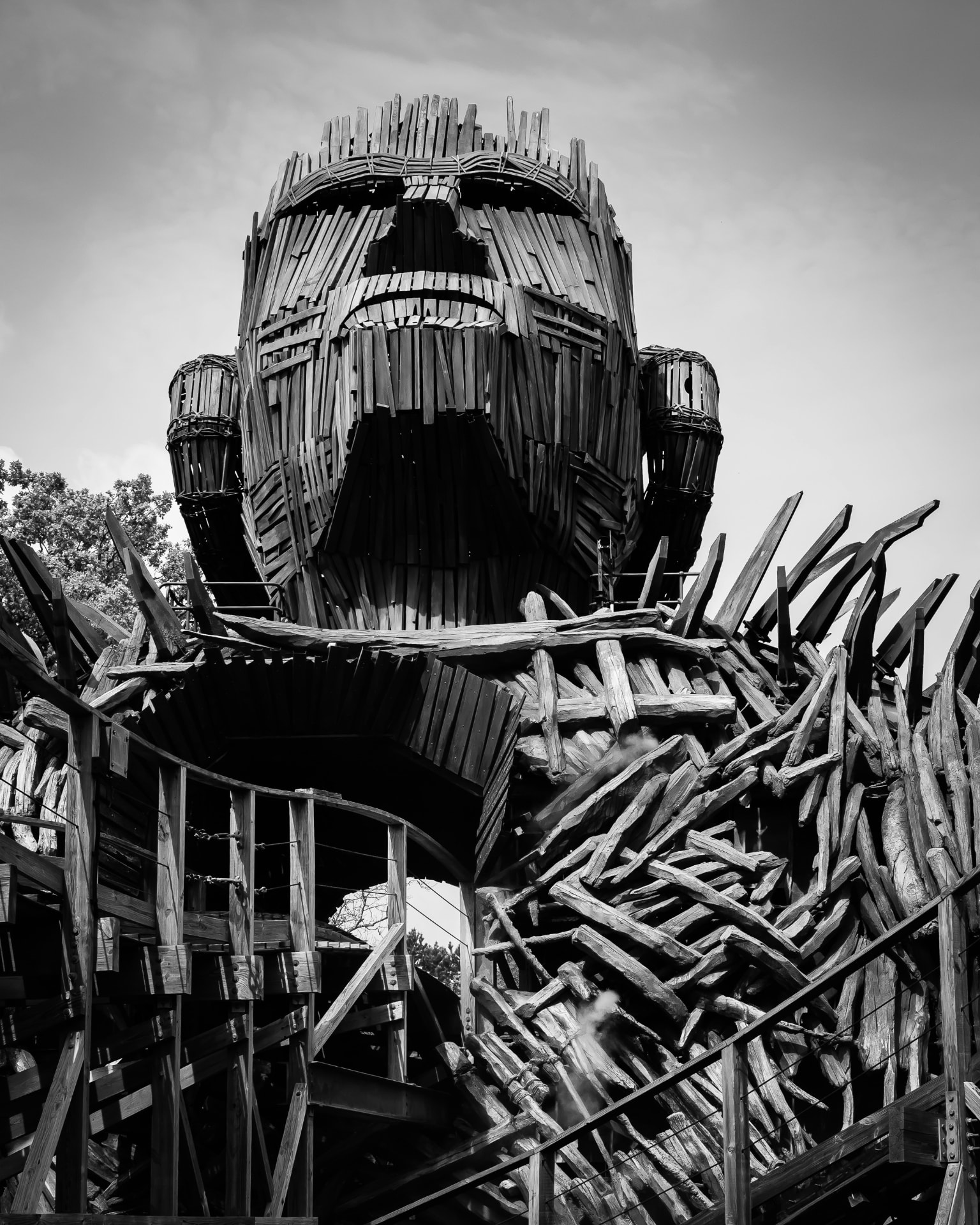 The giant Wicker Man effigy, known as Big Bob, at Alton Towers